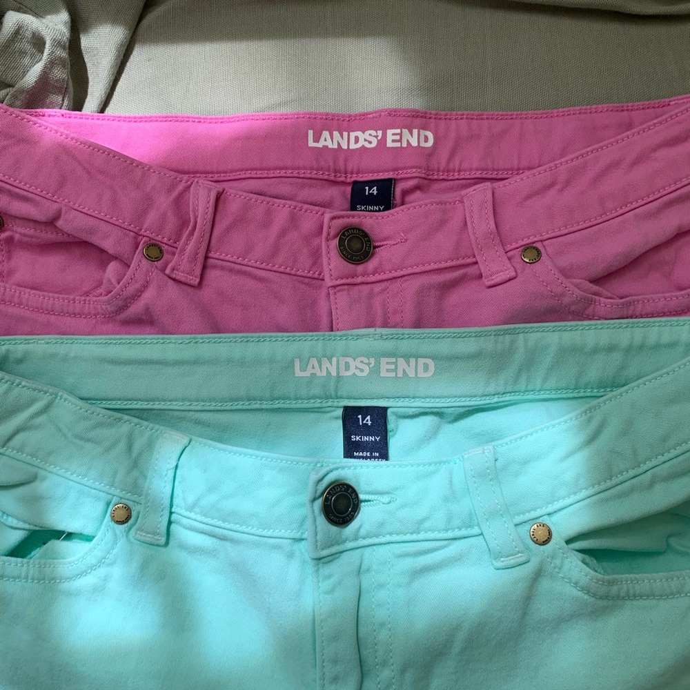 Lands end girls skinny jeans